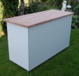 Wetterfester Gartentresen / Biertresen, Buche ge�lt, mit Sp�lbecken u. Tropfblech
