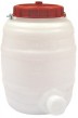 Getr�nkefass Kunstst. rund + Deckel + Zapfh. 10 l