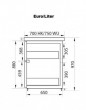 MAXIMAX-Komplett-K�hltheke
1.600 mm, 2 K�hlabteile, 1 Becken, steckerfertig, Fronten anthrazit, 2 Zugabteile Euro/Liter