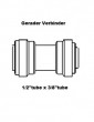 Gerader Verbinder f�r Schlauch 3/8  und 1/2 