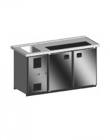 MAXIMAX-Komplett-K�hltheke
1.600 mm, 2 K�hlabteile, 1 Becken, steckerfertig, Fronten anthrazit, 2 T�rabteile