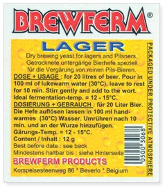 ich-zapfe Bierhefe BREWFERM LAGER 12 gr